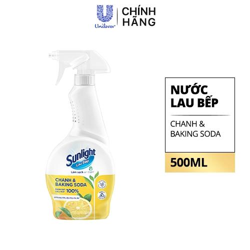 SUNLIGHT Nước Lau Bếp Chanh & Baking Soda 500ml/12 chai