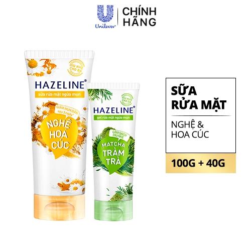 HAZELINE SRM Nghệ Hoa Cúc 100g (1 + 1 srm Matcha 40g)/24 Bộ