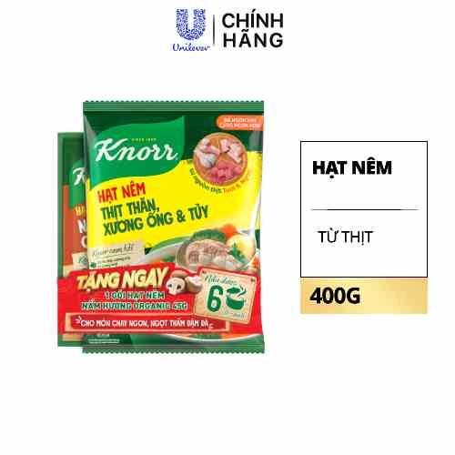 KNORR Hạt Nêm Từ Thịt 400g (1+1KNORR Nấm 45g)/16 bộ