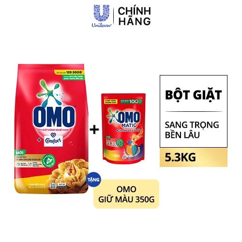 OMO BộtGiặt CF TDT STrọng BềnLâu5.3kg(1+1Omo GiữMàu350g)/2bộ