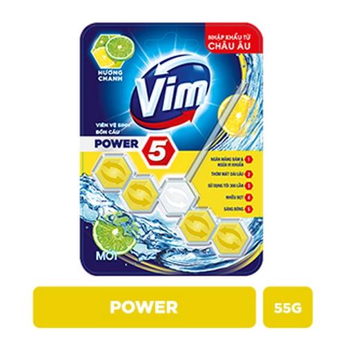 Vim viên treo bồn cầu hương chanh 55g/9 viên