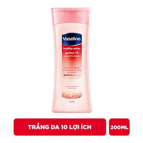 VASELINE sdt trắng da 10 lợi ích 200ml/24 chai