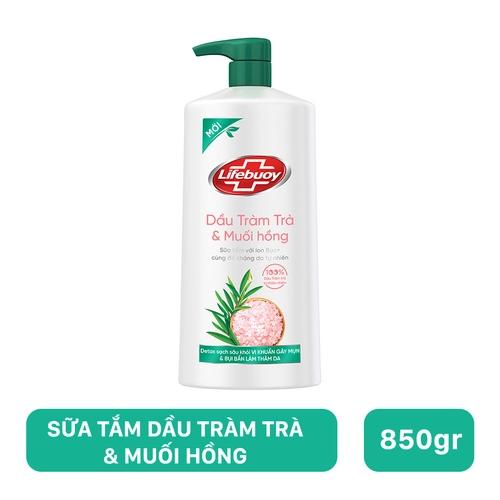 LIFEBUOY sữa tắm tràm trà muối hồng 850g/12 chai