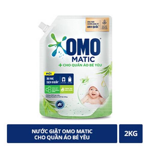 OMO Nước Giặt Cho Quần Áo Bé Yêu 2kg/4 túi