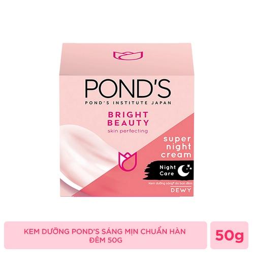 PONDS Kem Dưỡng Da Sáng Mịn Rạng Rỡ Đêm 50g/12 Hũ