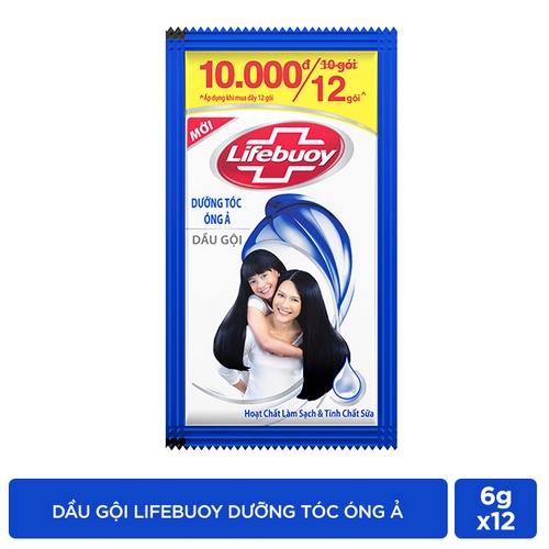 LIFEBUOY Dầu gội dưỡng tóc óng ả 6gx12/60 dây