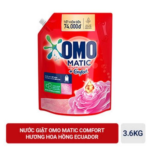 OMO NG MATIC ctrên comfort hương hoahồng Ecuador 3.6kg/4 túi