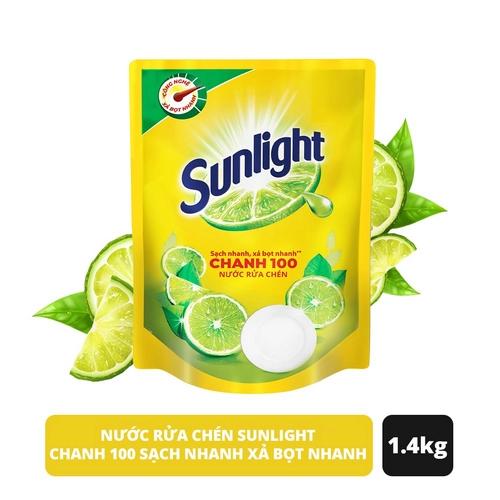 SUNLIGHT Nước rửa chén Chanh túi 1.4kg/9 túi