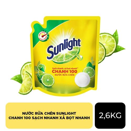 SUNLIGHT Nước rửa chén Chanh túi 2.6kg/4 túi