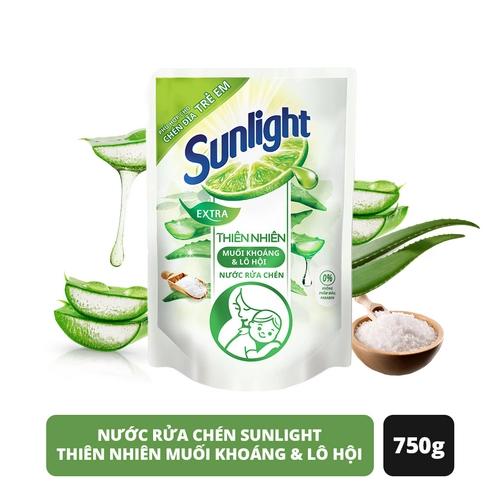 SUNLIGHT Nước rửa chén Thiên Nhiên 750gr/18 túi