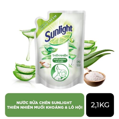 SUNLIGHT Nước rửa chén Thiên Nhiên túi 2.1kg/4 túi