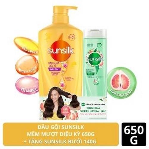 SUNSILK dg mm diệu kỳ 650g+d.g SUNSILK ng.rụng tóc 140g/8 bộ