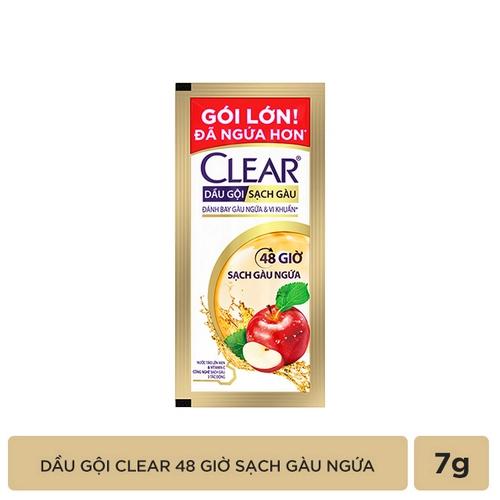 CLEAR dầu gội 48 giờ sạch gàu ngứa 7gx10/66 dây