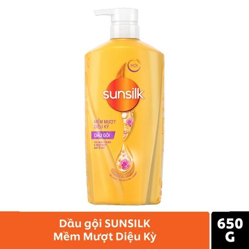 SUNSILK Dầu Gội Mềm Mượt Diệu Kỳ (Vàng) 650g/8 Chai