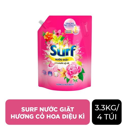 SURF Nước Giặt Hương Cỏ Hoa Diệu Kì 3.3kg/4 túi