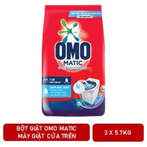 OMO Bột Giặt Máy Cửa Trên 5.7kg/3 gói