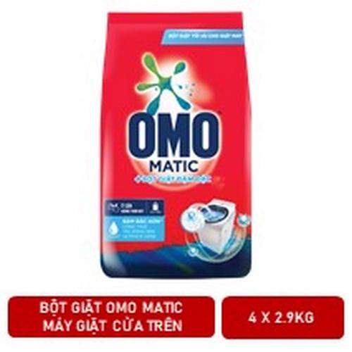 OMO Bột Giặt Máy Cửa Trên 2.9kg/4 gói