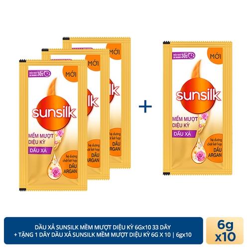 SUNSILK dx vàng mềm mượt diệu ky 33+1 dây (6gx10)/2 bộ