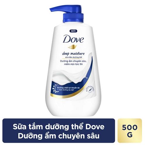 DOVE Sữa Tắm Dưỡng Ẩm Chuyên Sâu (Xanh Đậm) 500G/12 Chai