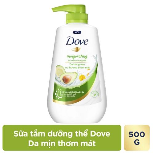 DOVE Sữa Tắm Bóng Mịn Thơm Mát (Xanh Lá) 500G/12 Chai