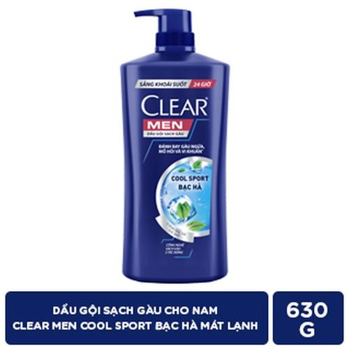 CLEAR MEN Dầu Gội Mát Lạnh Bạc Hà 630g/8 Chai