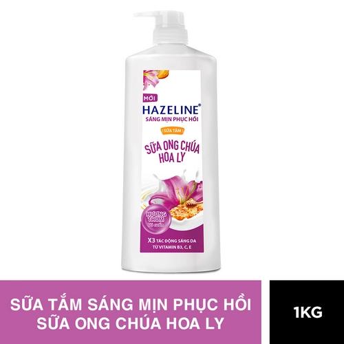 HAZELINE Sữa Tắm Sữa Ong Chúa Hoa Ly (Tím) 1kg /12 chai