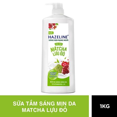 HAZELINE Sữa Tắm Matcha Lựu Đỏ (Xanh) 1kg/12 chai