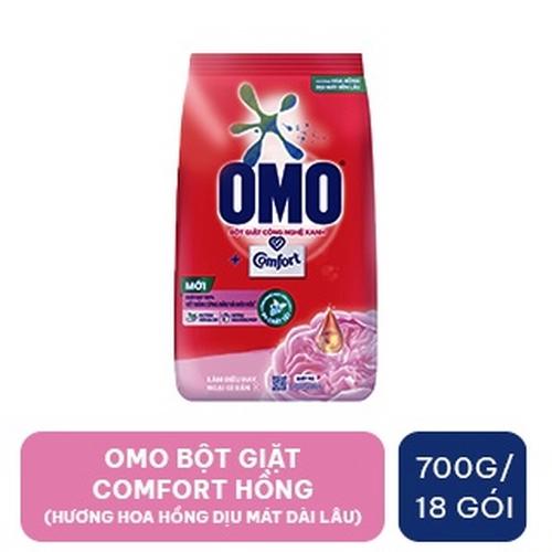 OMO Bột Giặt CF H.Hoa Hồng Dịu Mát Bền Lâu 700g/18 gói