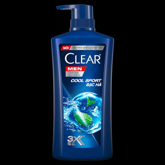 CLEAR MEN Dầu Gội Mát Lạnh Bạc Hà 630g (1+1DG MEN SạchSâu140g)/8Bộ