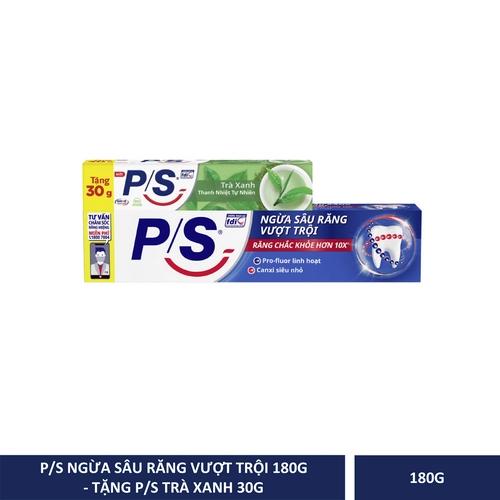 P/S KĐR Ngừa Sâu Răng Vượt Trội180g (1+KĐR TràXanh30g)/21 bộ