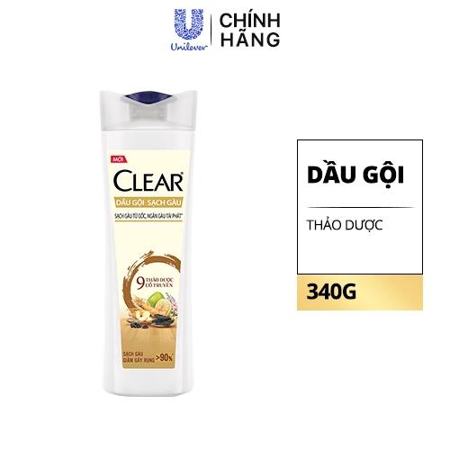 CLEAR Dầu Gội 9 Thảo Dược Cổ Truyền 340g/12 Chai