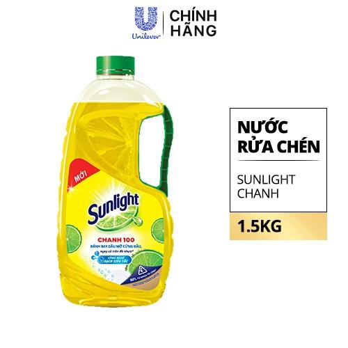 SUNLIGHT Nước Rửa Chén Chanh Mới 1.5kg/9 chai