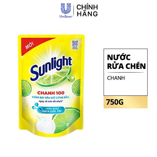 SUNLIGHT Nước Rửa Chén Chanh Mới túi 750g/18 túi