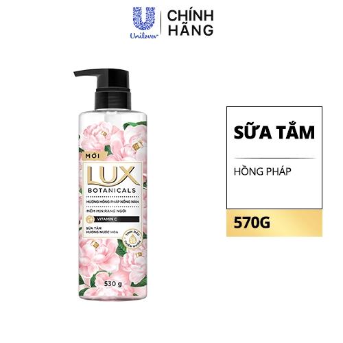 LUX Sữa Tắm Botanicals Hương Hồng Pháp Nồng Nàn 570g/12 chai