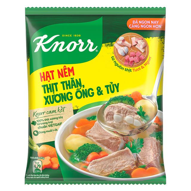 KNORR Hạt Nêm Từ Thịt 900g (1+1KNORR Nước Mắm 245ml)/8 bộ