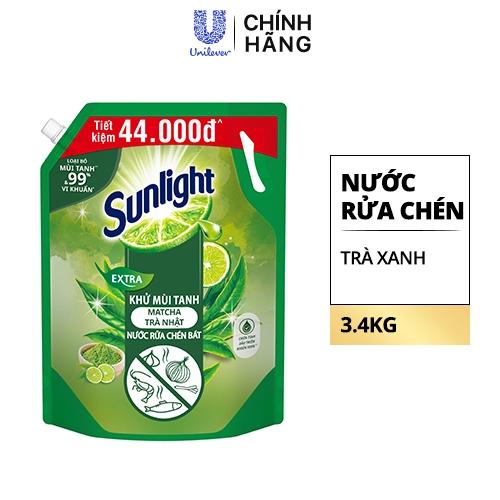 SUNLIGHT NRC Trà Xanh Gốc Thực Vật 3.4kg/4 túi