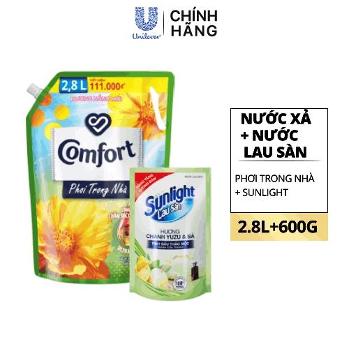 COMFORT Ph.Tr.Nhà H.NắngMới Túi2.8L(1+1SUNLIGHT NLS600g)/3bộ