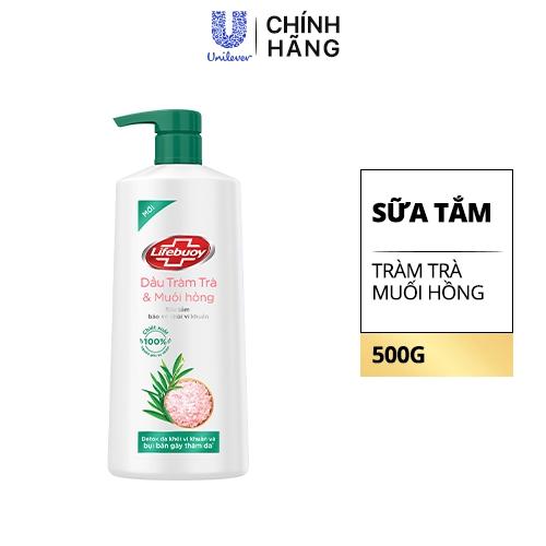 LIFEBUOY Sữa Tắm Tràm Trà Muối Hồng 500g/12 chai