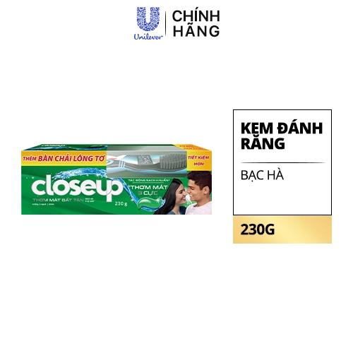 CLOSEUP KĐR BạcHà ThơmMát 230g (1+1 BCĐR Sạch HiệuQuả)/24 bộ