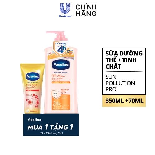 VASELINE SDT SunPollutionPro350ml(1+1TchấtSPF50 70ml)/12Bộ