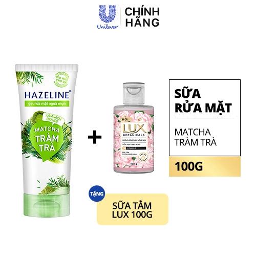 HAZELINE SRM Matcha TràmTrà100g(1+1 LUX Sữa Tắm100G)/24Bộ