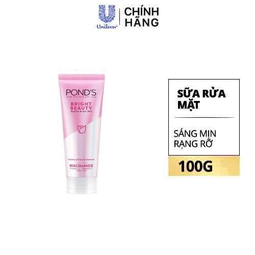 PONDS Sữa Rửa Mặt Sáng Mịn Rạng Rỡ 100g/24 Tuýp