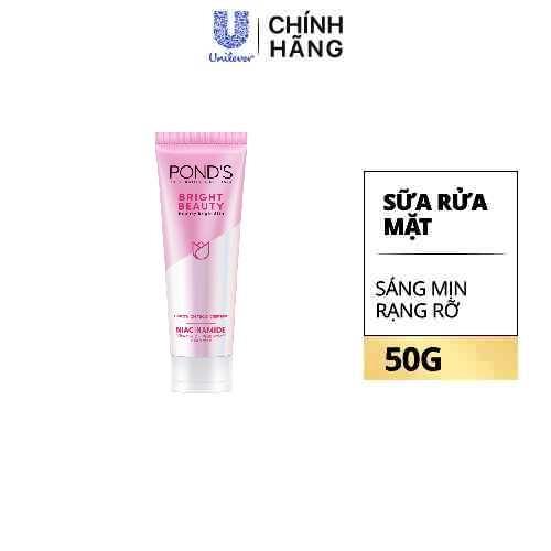 PONDS Sữa Rửa Mặt Sáng Mịn Rạng Rỡ 50g/24 Tuýp