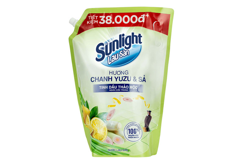 Sunlight Tinh Dầu Thảo Mộc Hương Chanh Yuzu và Sả - Túi 3.4kg