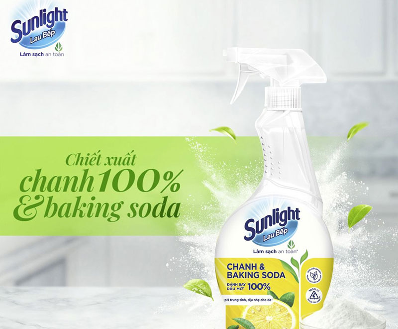 Nước lau bếp Sunlight Chanh & Baking Soda